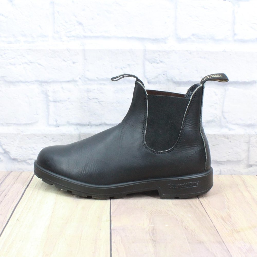 Blundstone Men's Black Leather Pull On Chelsea Ankle Boots Size 7.5